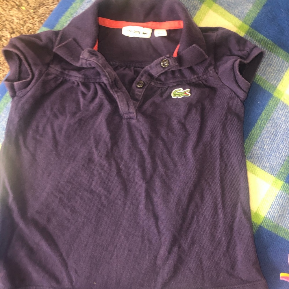 Lacoste little girls shirt navy